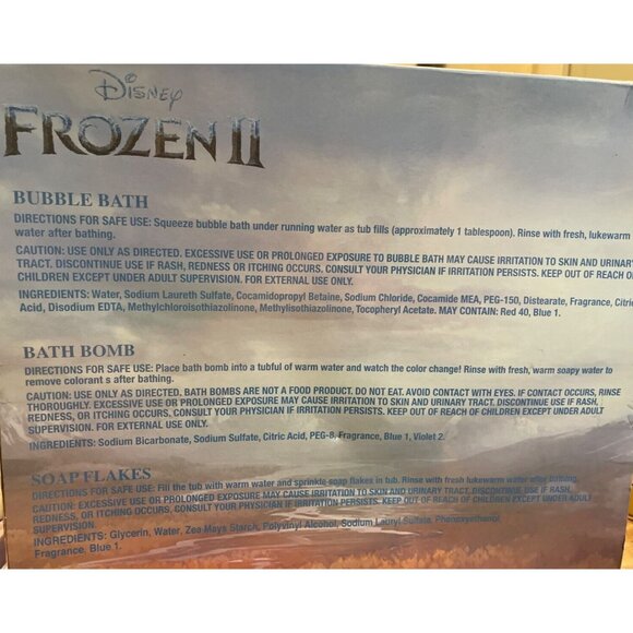 Disney Frozen II Floating Snowflake Bubble Bath Set Anna Elsa Berry Scent - Picture 5 of 6